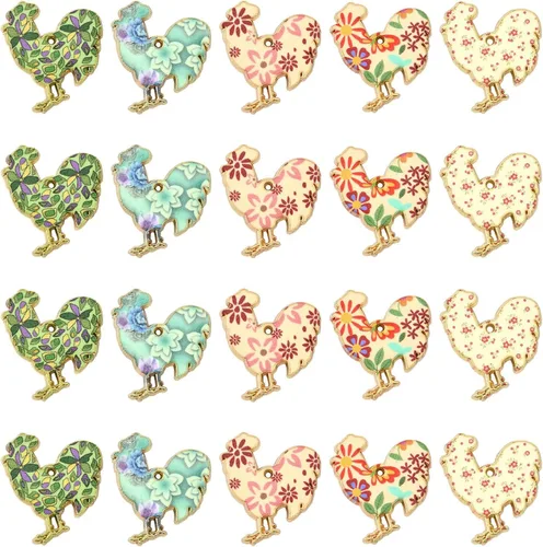 Vista 16 de KitBeads Enamel Animal Charm Alloy Cartoon Pendnats for Jewelry Making Bulk Bee 8Pcs
