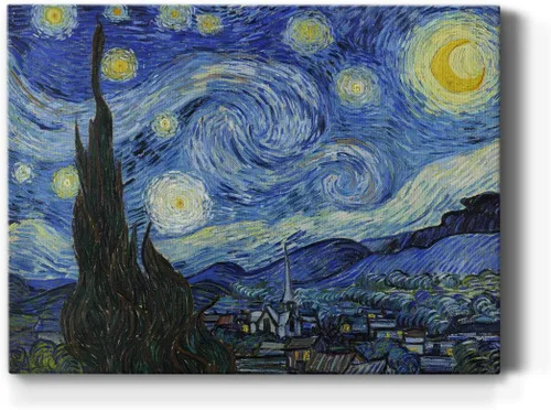 Vista 23 de Renditions Gallery Vincent Van Gogh Impreso Flores de almendra, famosa reproducción de pintura, lienzo de alta calidad envuelto en galería, listo