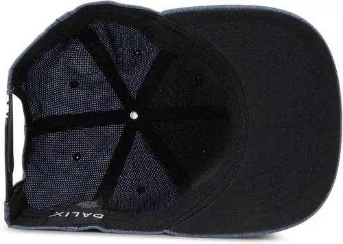 Vista 7 de DALIX Gorra de béisbol de alta calidad con diseño de pico plano, gorra estructurada a presión en la parte trasera Chambray