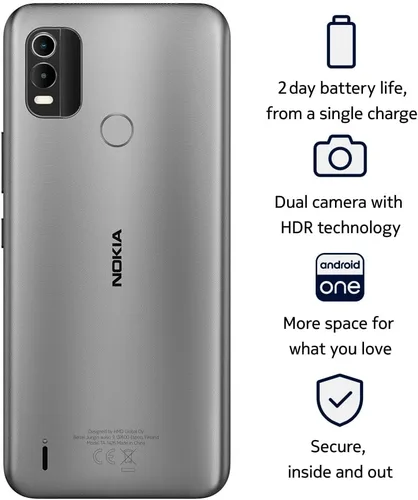 Vista 2 de Nokia C21 Plus Android 11 (Go Edition) Smartphone GSM desbloqueado Batería de 2 días Dual SIM 2/64 GB Pantalla de 6.52 pulgadas Carbón