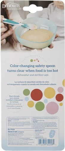 Vista 3 de Dr. Brown's TempCheck - Cucharas que cambian de color de temperatura para bebés y niños pequeños, sin BPA, 4 unidades (paquete de 12)