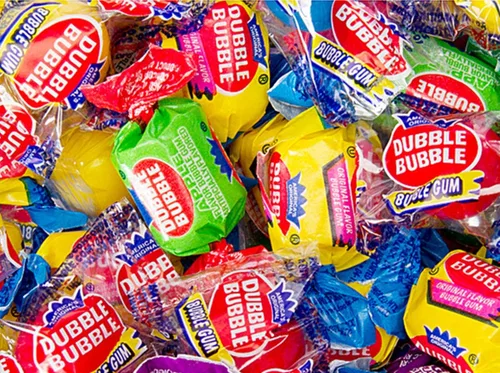 Vista 2 de Dubble Bubble Bubble Gum Fun Favorites Mix, piezas envueltas individualmente, bolsa de 27 onzas