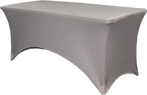 Vista 18 de YOUR CHAIR COVERS - Fundas rectangulares de elastano para mesas de 4 pies, manteles ajustados para eventos de boda, decoraciones de patio, tela Negro