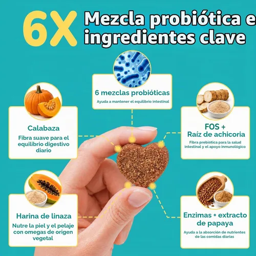Vista 4 de Woyamay Probióticos para perros, probióticos masticables para perros, apoyo intestinal y digestivo