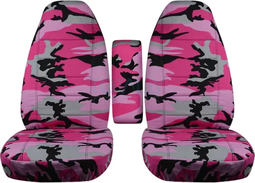 Vista 12 de Totally Covers Compatible con Ford Ranger/Mazda Serie B 2004-2012, fundas de asiento de cubo de camión de camuflaje con funda para reposabrazos beige