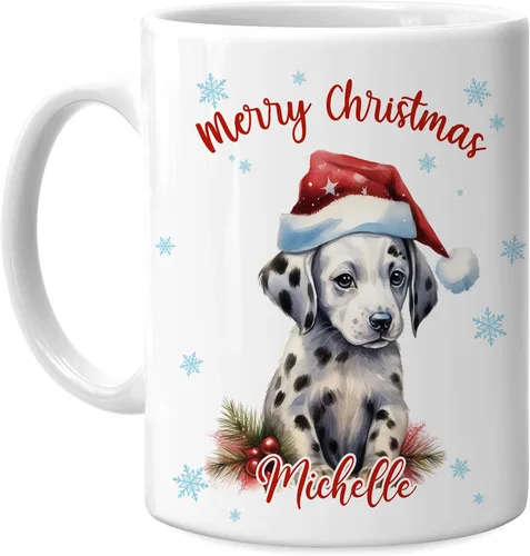 Vista 30 de Hyturtle Regalos personalizados para amantes de los osos – Taza de café de cerámica con nombre personalizado de oso con sombrero de Papá Noel