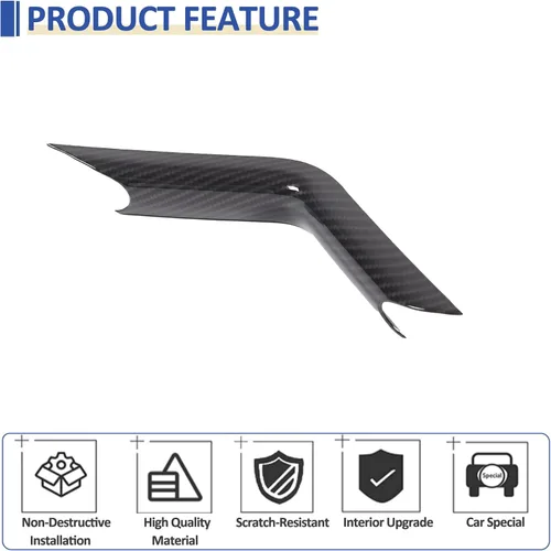 Vista 3 de Daeiclru Cubierta lateral del panel de palanca de cambios de la consola central compatible con Jaguar F-Type 2013-2024, tira de ajuste lateral