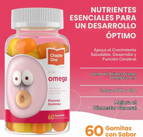 Vista 2 de Zahler - Gomitas Capítulo One Omega 3 para niños (60 unidades) - Sin aceite de pescado, Kosher, con Omega 3-6-9, EPA y DHA