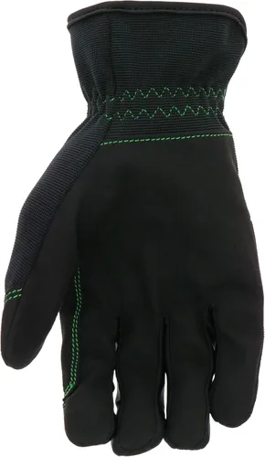 Vista 4 de John Deere JD86021-XL - Palma de cuero sintético para hombre, alta destreza, resistente a la abrasión, nudillos acolchados, negro, XL