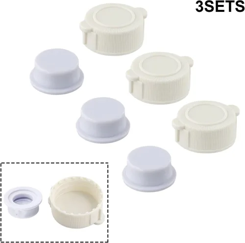 Vista 7 de Shophubio Tapa de válvula de escape y para piscinas sobre el suelo Intex, pieza de repuesto n.º 10043 10044, tapa de drenaje roscada blanca