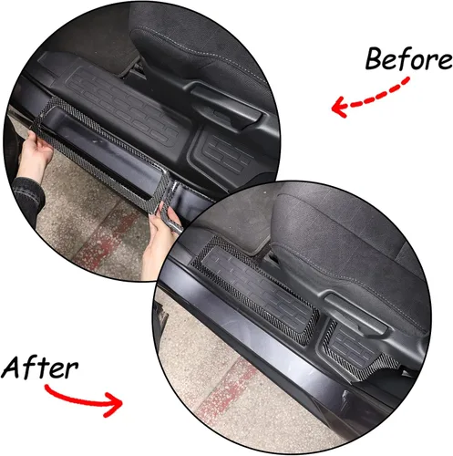 Vista 3 de Protector de umbral de puerta interior y exterior para Honda Pilot 2016-2022, Honda Passport 2019-2023, juegos de accesorios de protección