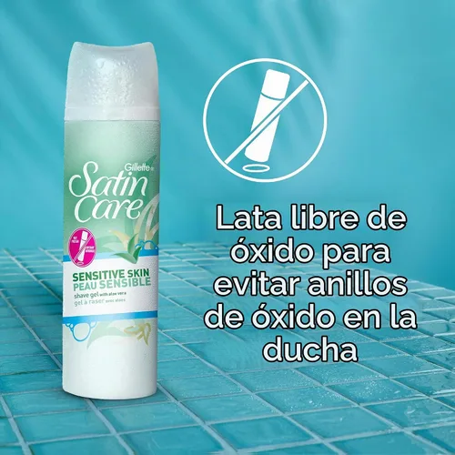 Vista 6 de Gel de afeitar Gillette Satin Care Sensitive, 7 onzas