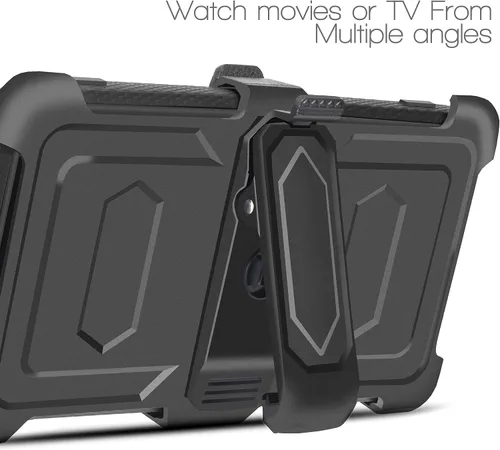 Vista 3 de Funda para LG Aristo 5 Plus, LG K31, LG Phoenix 5, LG Risio 4, LG Fortune 3 funda integrada en pantalla resistente con clip para cinturón, funda