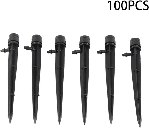Vista 5 de TOPINCN Drip Irrigation Emitters Sprayer, Drip Emitters Highly Efficient for Lawn Bed (13cm / 5.1in Black)