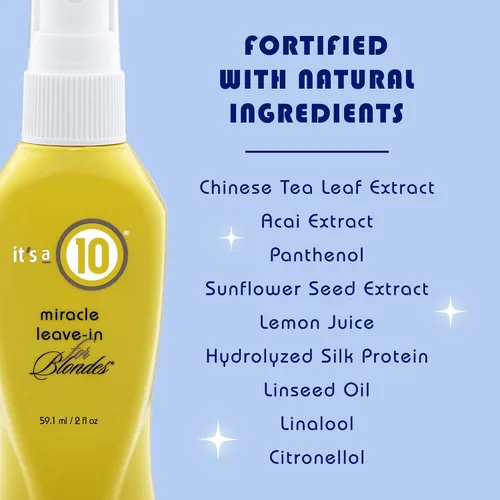Vista 3 de Its A 10 Miracle Leave-In for Blondes - Tratamiento unisex de 2 onzas