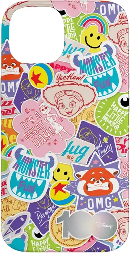 Vista 4 de Funda para iPhone 16 Disney 100 Pixar Happy Faces and Happy Stickers D100