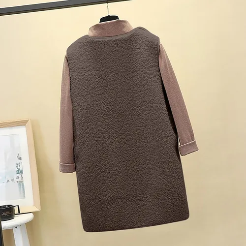 Vista 4 de Cardigan Sweater for Women Fall Winter Trendy Long Sleeve Fleece Slim Fit Open Front Casual V Neck Button Down Coat Jacket