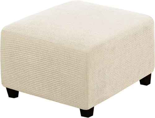 Vista 73 de H.VERSAILTEX Funda Deslizable para Otomana Rectangular Ajuste de Longitud 29"-34" Reposapiés Fundas Deslizables para Sofá Funda para Taburete