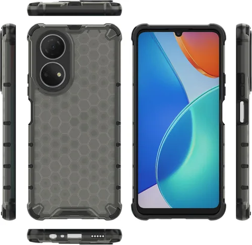 Vista 124 de Pzwoxukhov Funda compatible con Huawei Nova 3i, compatible con Huawei P Smart+ 2018 Honeycomb Anti-Drop Shock-Absorbing Case Negro