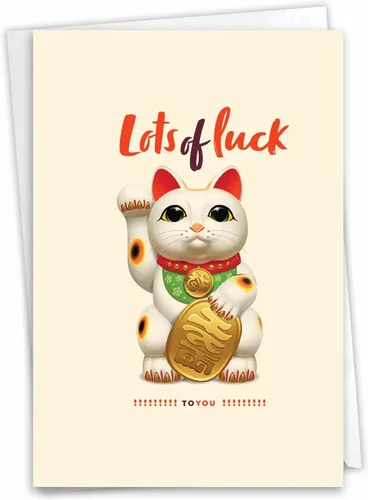 Vista 11 de NobleWorks - Tarjeta de papel de buena suerte con sobre de 5 x 7 pulgadas (1 tarjeta) Good Luck Wish C10049GLG