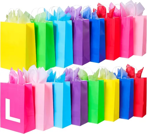 Vista 8 de BLEWINDZ - 32 bolsas de regalo pequeñas con 32 pañuelos de 8.7 x 6.3 x 3.2 01-8cols-S