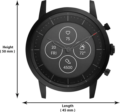 Vista 5 de Fossil Reloj inteligente híbrido Collider HR para hombre con pantalla de lectura siempre encendida frecuencia cardíaca seguimiento de actividad