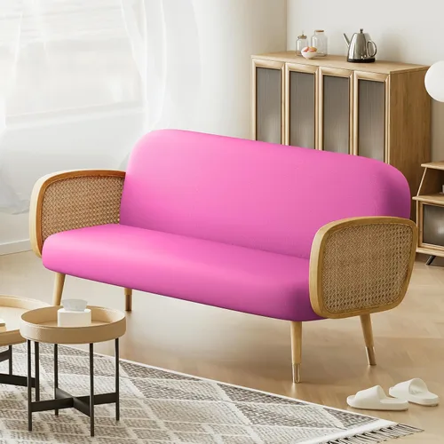 Vista 3 de MoNiBloom Funda para futón de tamaño Queen, elástica, sin brazos, funda para sofá sin brazos, protector de muebles, duradera y lavable, con Cereza