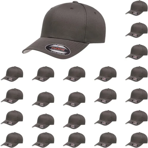 Vista 41 de Flexfit 5001 - Gorra de béisbol de sarga de algodón, 6 paneles Negro