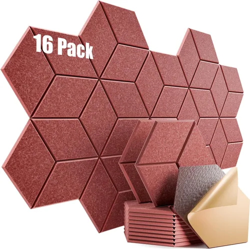 Vista 130 de Paquete de 12 paneles acústicos autoadhesivos de 12 x 10 x 0.4 pulgadas, paneles de espuma a prueba de sonido con alta densidad, elegante diseño