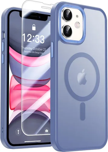 Vista 23 de SEXYMOM Funda magnética para iPhone 11 con protector de pantalla, compatible con carga inalámbrica, prueba de caídas de grado militar de 21 pies, a