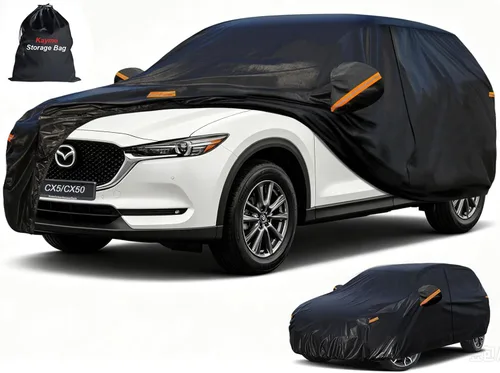 Vista 28 de Kayme Cubierta de auto SUV de 7 capas ajuste personalizado para BMW X1 (2009-2025), impermeable, para todo tipo de clima, para automóviles, cubierta
