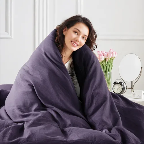 Vista 421 de NEXHOME PRO Funda de edredón Twin XL 100% algodón lavado, transpirable, duradera, texturizada, similar al lino, juego de ropa de cama para el hogar