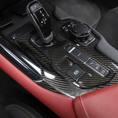 Vista 5 de Daeiclru Cubierta de panel de palanca de cambios de control central para Toyota Supra GR A90 A91 MK5 2019-2022, consola de palanca de cambios de ABS