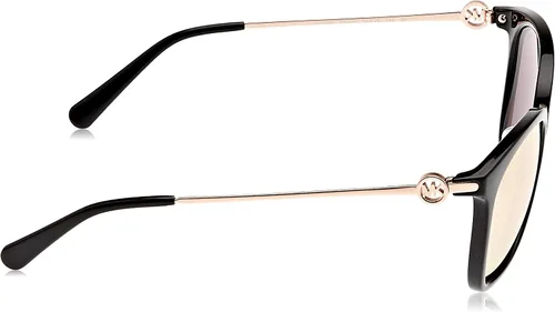 Vista 3 de Michael Kors MK2064-3005N0 - Lentes de sol LUGANO NEGRO con espejo de oro rosa, 2.087in