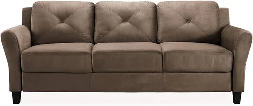 Vista 3 de LifeStyle Solutions - Sofá de microtela de la colección Grayson, de 80.3 x 32 x 32.68 pulgadas, color marrón
