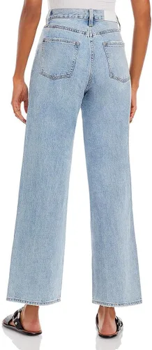 Vista 2 de Jeans Bobbie de pierna ancha desgastados de tiro alto para mujer