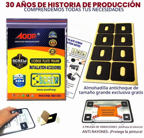 Vista 8 de Aootf - Tornillos antirrobo para matrícula, sujetadores de acero inoxidable