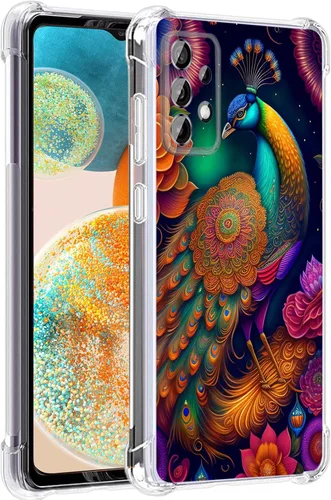 Vista 9 de Funda para Galaxy A23 5G, diseño de flores de mariposa azul, protección contra caídas, a prueba de golpes, carcasa protectora de cuerpo completo