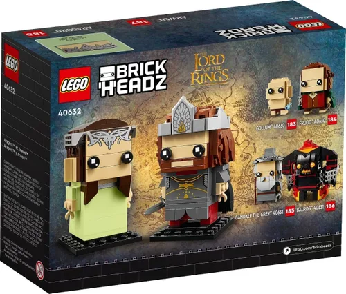 Vista 2 de Lego BrickHeadz Aragorn & Arwen (40632) El Señor de los Anillos