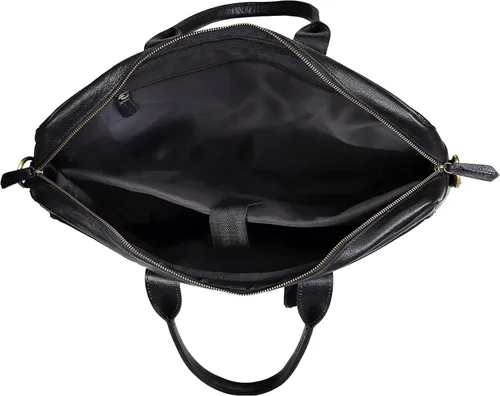Vista 8 de Maletín de piel de 18 pulgadas para ordenador portátil, bolsas de mensajero para hombres y mujeres, la mejor bolsa de oficina, escuela, universidad