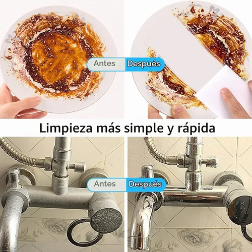 Vista 4 de Paquete de 100 esponjas mágicas para limpieza, esponja de melamina reutilizable de primera calidad, almohadillas de limpieza de espuma para platos
