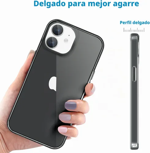 Vista 4 de JJGoo Funda compatible con iPhone 11, color negro transparente, suave, absorción de golpes, antiarañazos, a prueba de golpes, funda protectora