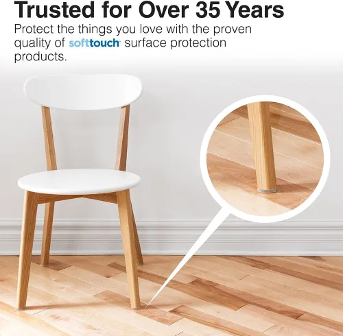 Vista 3 de Almohadillas de fieltro redondas autoadhesivas para superficies duras, protege tus suelos duros de arañazos en muebles, lino de 1 pulgada, redondo