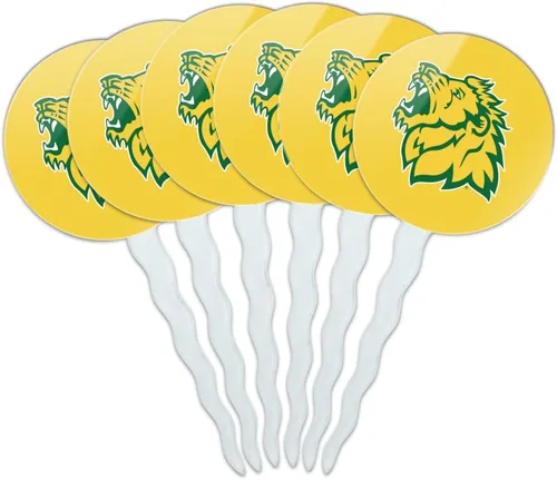 Vista 250 de Abilene Christian - Juego de 6 palillos para cupcakes con logotipo secundario