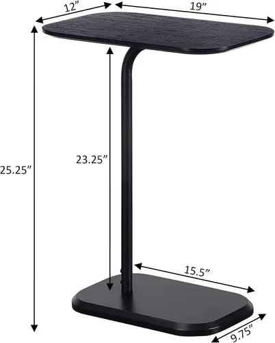Vista 3 de Convenience Concepts Oslo C Mesa auxiliar, negro/negro