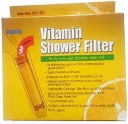 Vista 3 de Sonaki, cartucho de filtro de regadera de vitamina C - (1 paquete de 5 unidades) - Repuestos de filtro de vitamina C - Elimina el 99,9% del cloro
