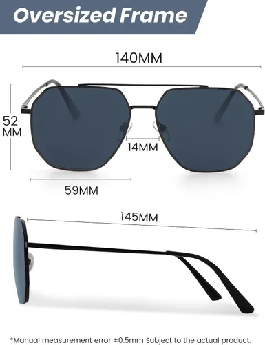 Vista 5 de Veda Tinda Vision Gafas de sol de aviador para mujeres y hombres, polarizadas, vintage, retro, clásicas, de moda, 2023, protección UV400, C13