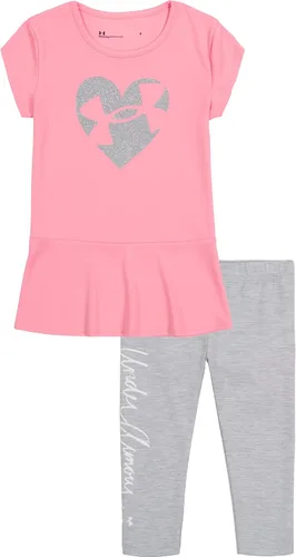 Vista 5 de Under Armour Conjunto de camisa y leggings de manga corta para niñas, elástico duradero y ligero Vivid Lilac Sp22