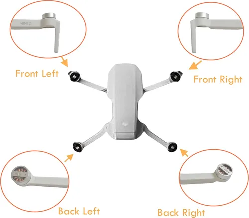 Vista 3 de Brazo motor trasero izquierdo compatible con DJI Mavic Mini 2 repuestos Drone Arm trasero izquierdo