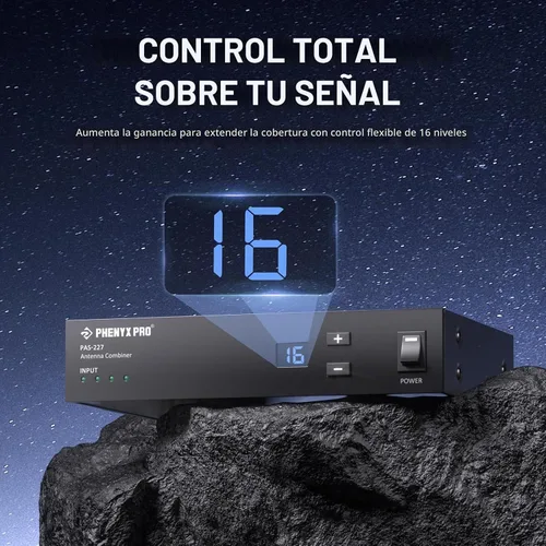 Vista 3 de Phenyx Pro Combinador de antena inalámbrica para sistema de monitor